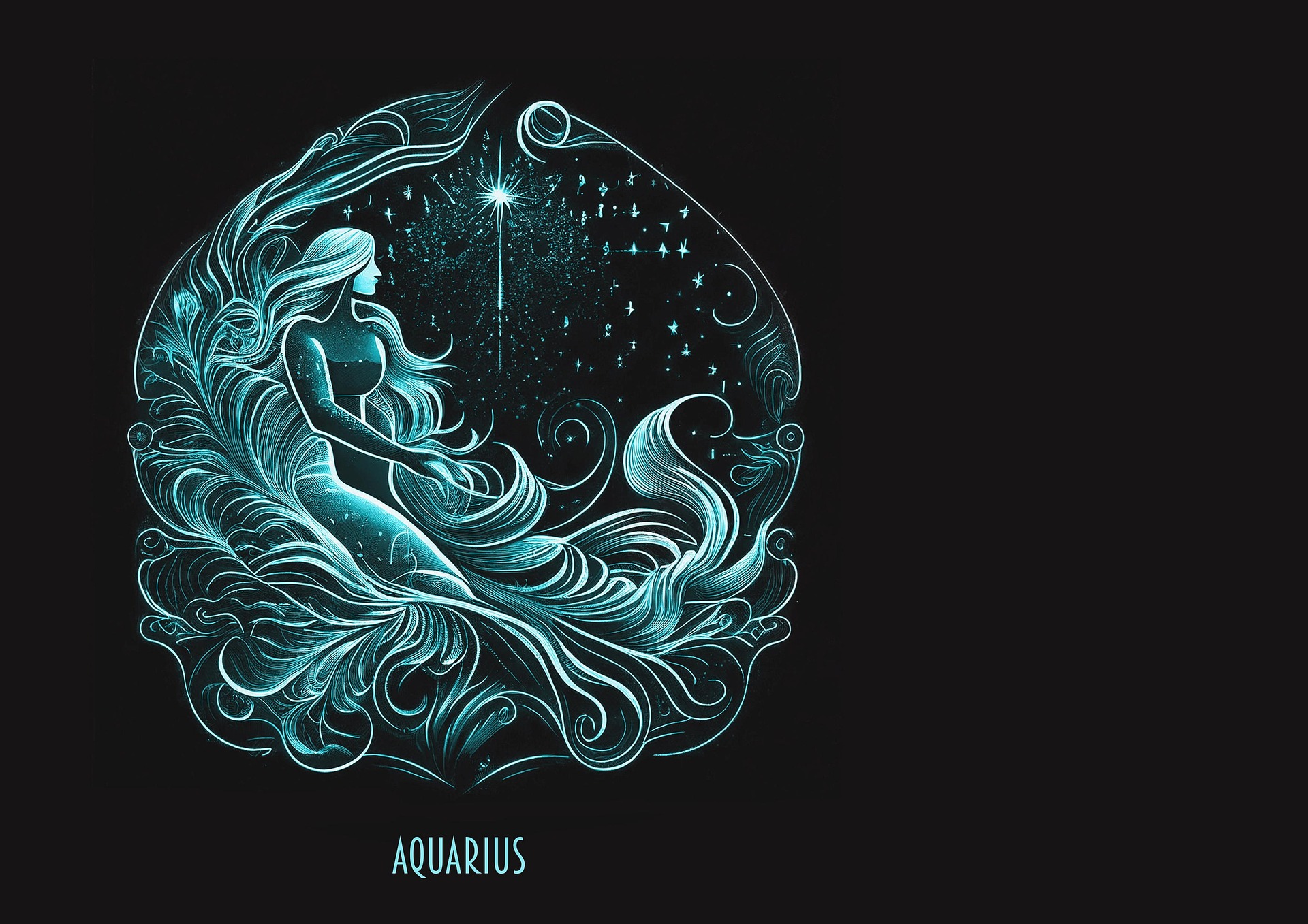 Aquarius constellation background