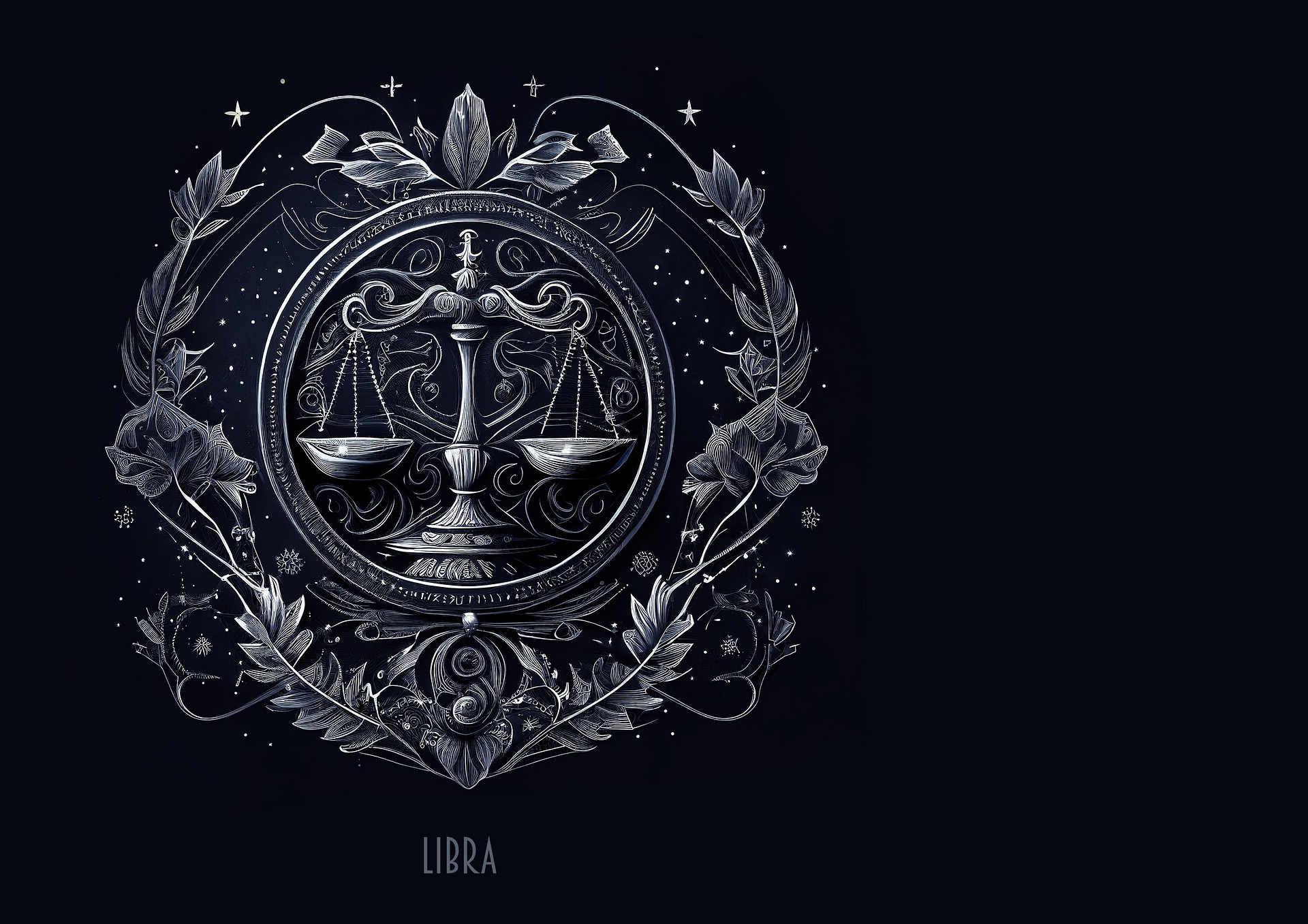 Libra scales background symbolizing balance